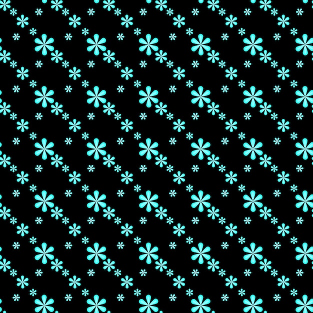 pattern neon flowers