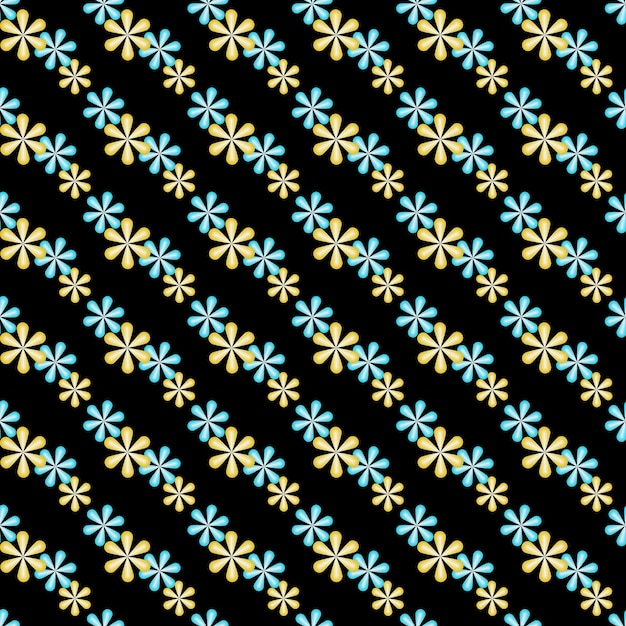 pattern neon flowers