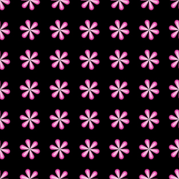 Pattern neon flowers