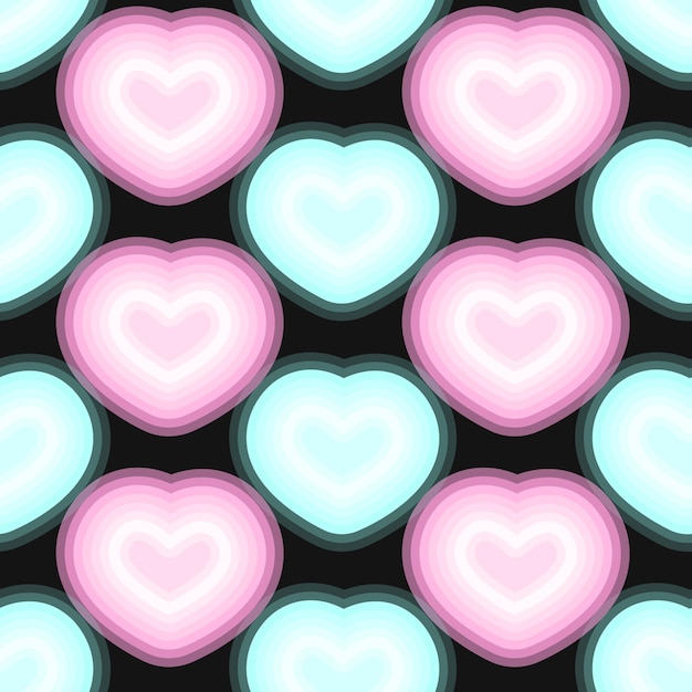 Pattern neon heart