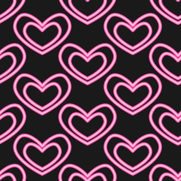 pattern neon heart