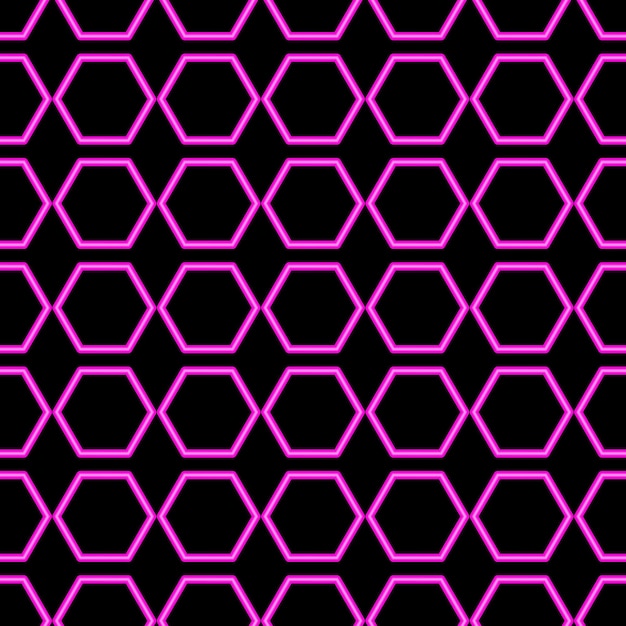 pattern neon Hexagon