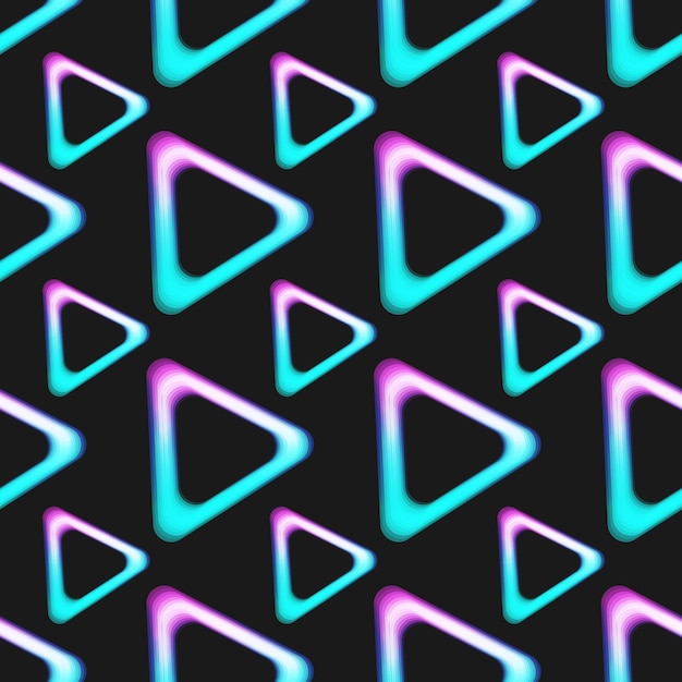 Pattern neon play button