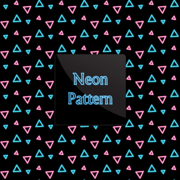 Pattern neon triangles