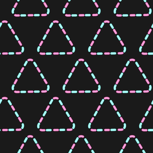 pattern neon triangles