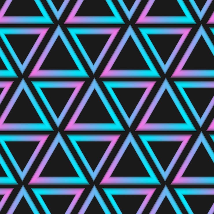 वेक्टर pattern neon triangles