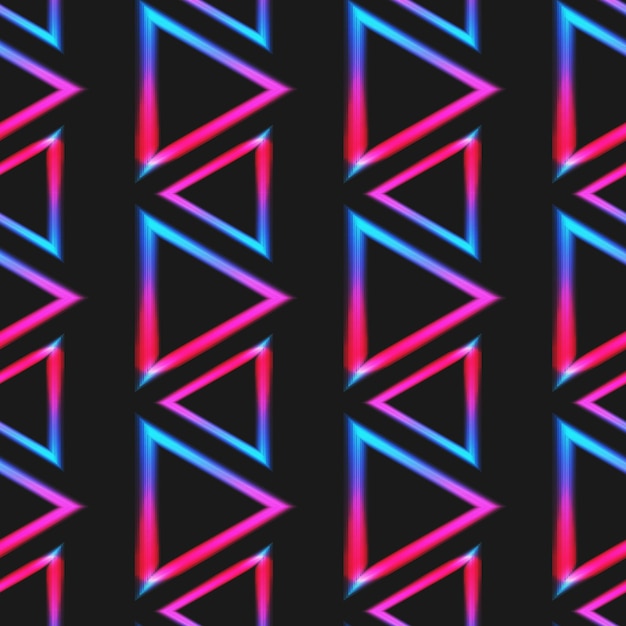 Vector pattern neon triangles