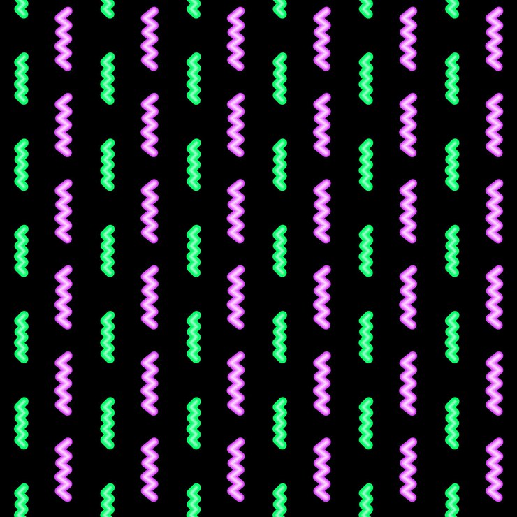Vector pattern neon zigzag
