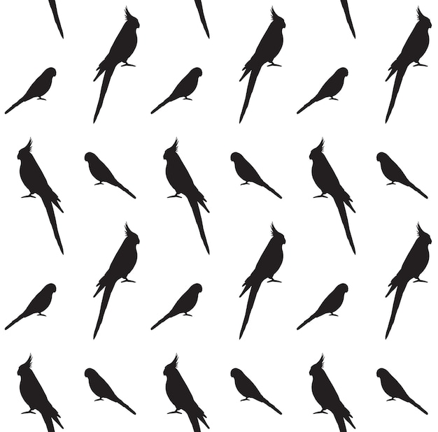 Vector pattern of parrots