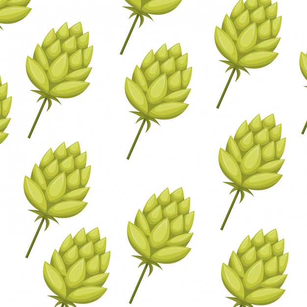 Vector pattern pinecone green isolated icon