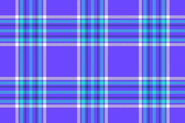 Pattern plaid fabric of seamless tartan textile with a check background texture vector in indigo and teal colors