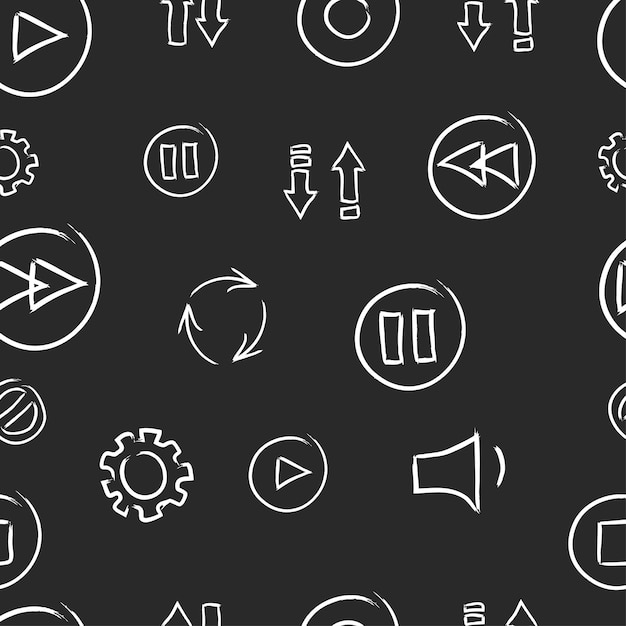 Pattern player icons. vector illustration.