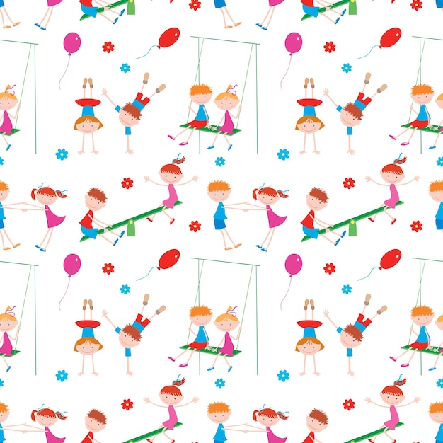 Pattern of the playful children