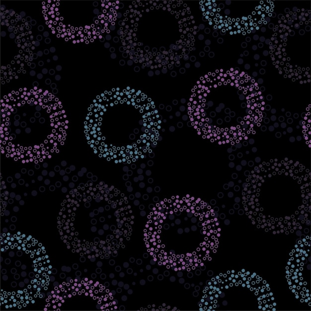 Pattern polka dot on black background Classic dotted seamless gold glitter pattern