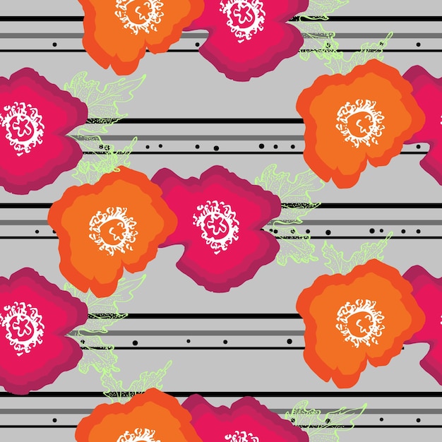 Pattern of poppy flowers