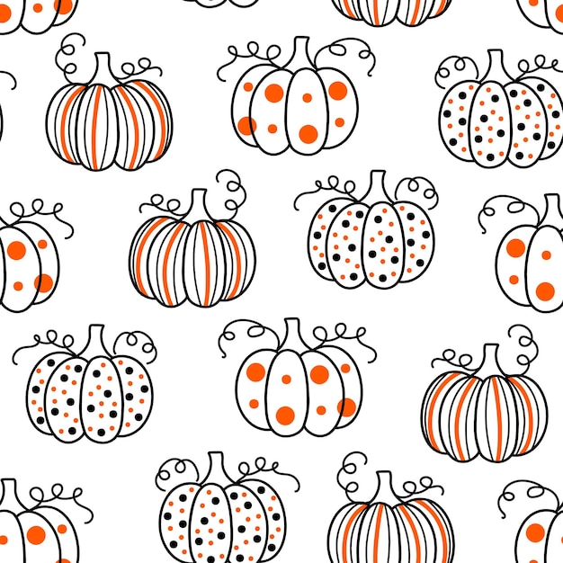 Pattern of pumpkins for Thanksgiving