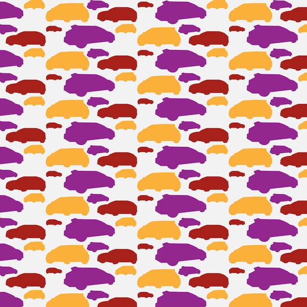 Vector a pattern of purple and orange colors with car