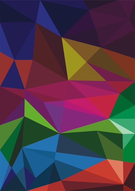 pattern rainbow polygon design vector