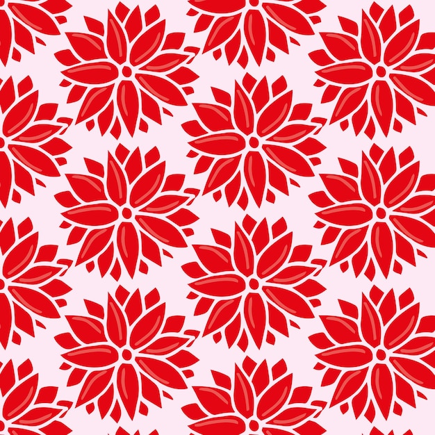 Pattern red flowers. Decorative wrapping paper