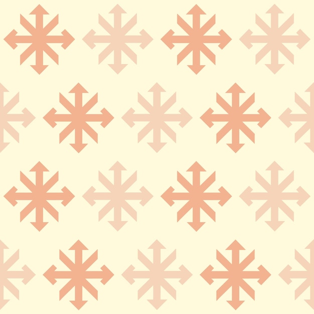 Vector a pattern of red and pink geometric shapes on a beige background