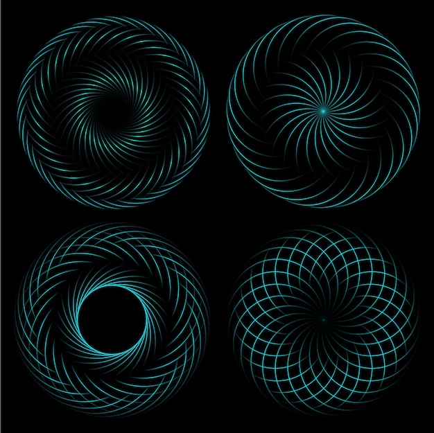 라운드 디자인 요소 spirograph의 패턴입니다.