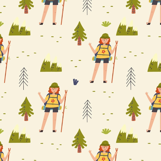 Pattern scout nella foresta di alberi