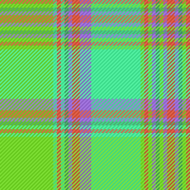 Pattern seamless background of vector fabric texture with a plaid tartan textile check