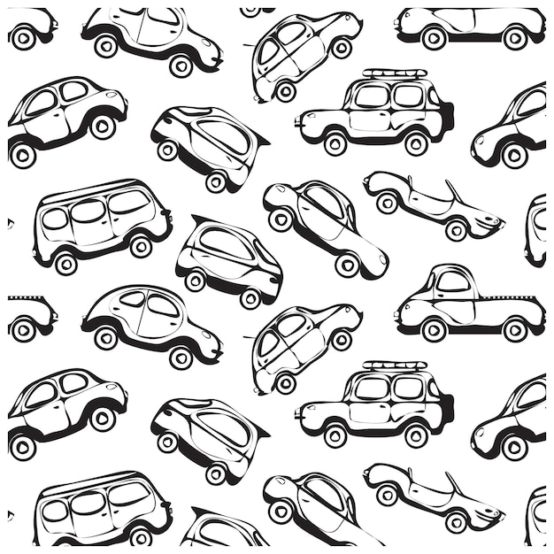 pattern seamless cars simple minimalist background kids
