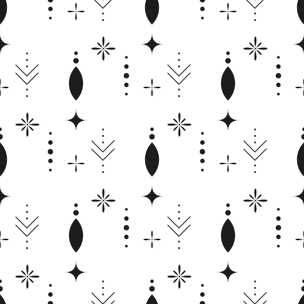 Pattern seamless esoteric esoteric dot pattern vector black