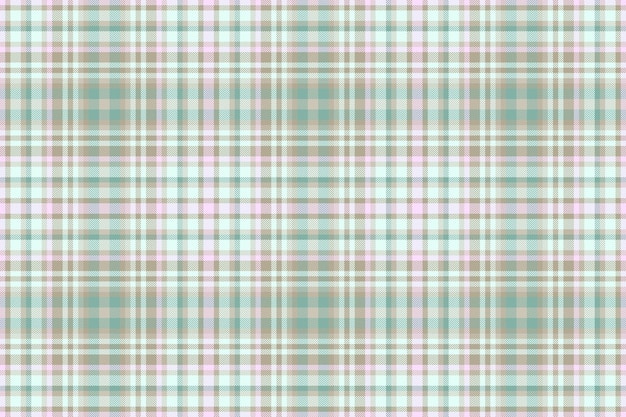 Pattern seamless fabric of vector textile tartan with a background plaid check texture in pastel and light colors