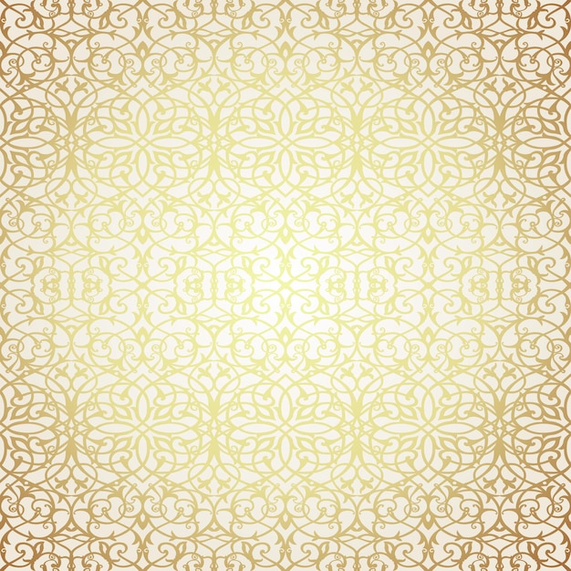 Pattern seamless with gold arabic motifs