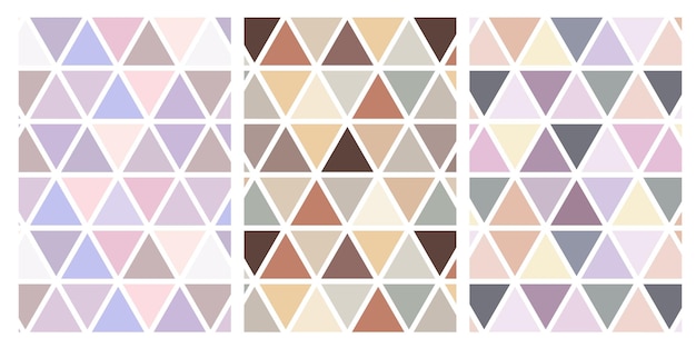 Pattern set Colored triangles Geometric pattern