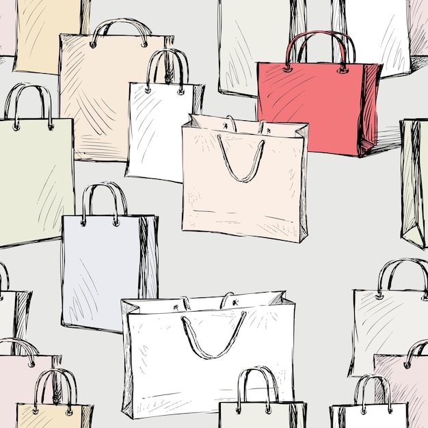 Vector pattern of the shopping bags