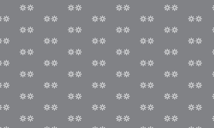 Vector a pattern of snowflakes on a gray background