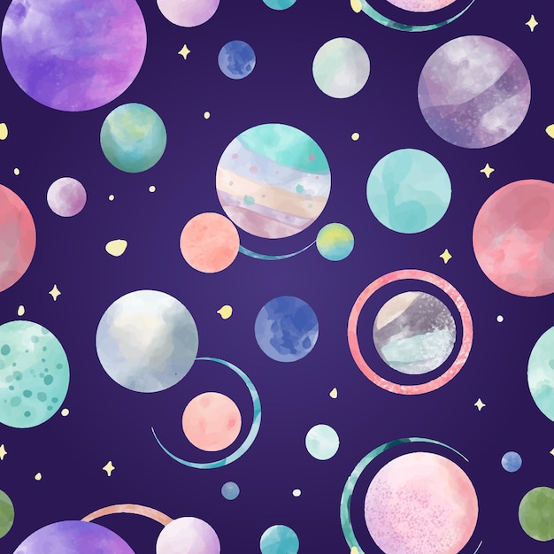 Vector pattern space watercolor vector texture