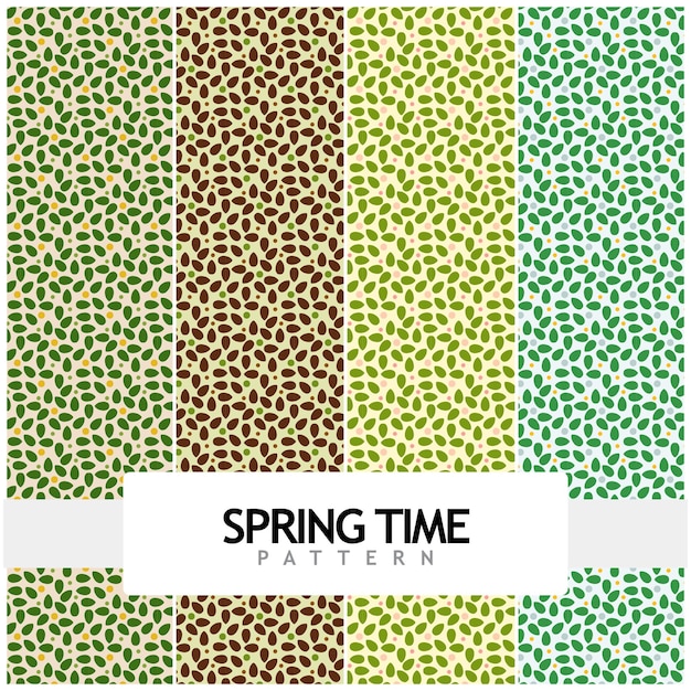 Vector pattern for spring time with 4 colorings