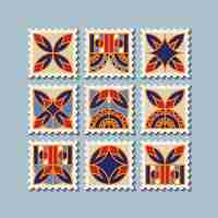 Vector pattern stamp vintage