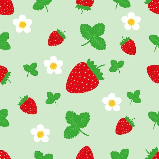 Vector pattern strawberry