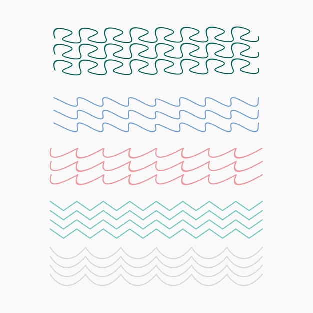 Vector pattern of strokes and waves for creating social media