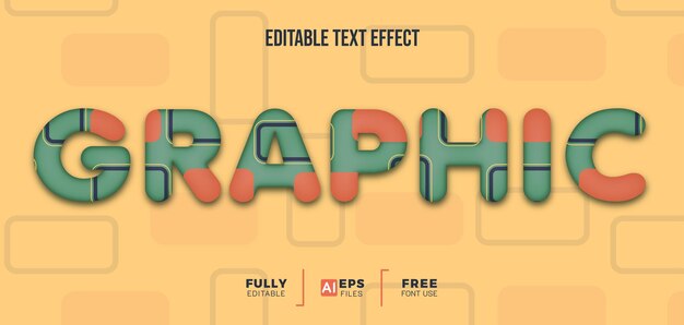 Pattern style 3d editable text effect