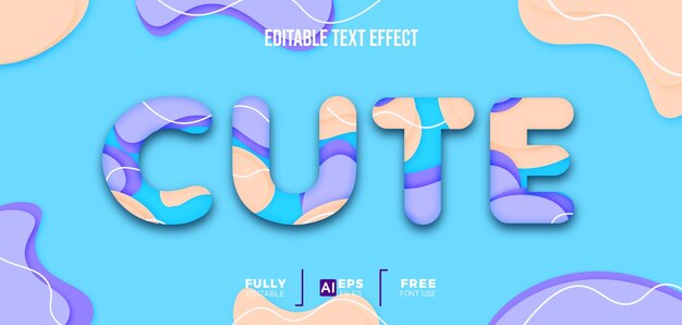 Vector pattern style 3d editable text effect