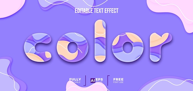 Vector pattern style 3d editable text effect