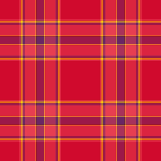Pattern tartan fabric of texture vector plaid with a seamless check textile background in red and orange colors