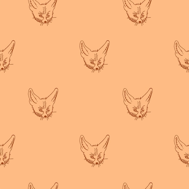 모래여우의 얼굴 모양 Fennec Fox