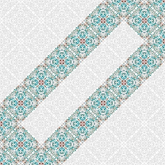 A pattern of turquoise and turquoise beads on a white background.