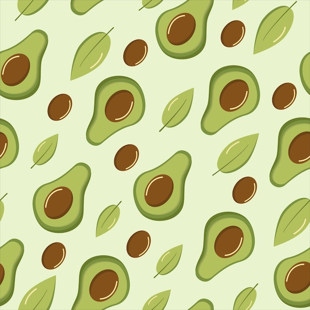 Pattern vector Avocado Slice juicy fruit Vegetable a natural plant product Vegetable oil vector illustration