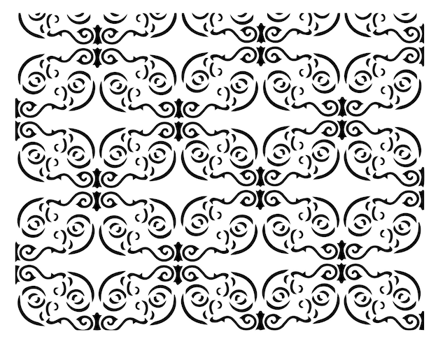 Pattern Vector Stencil, black and white