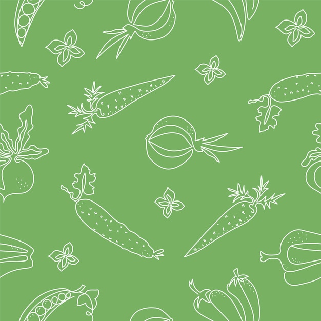 Pattern vector vegetables x9