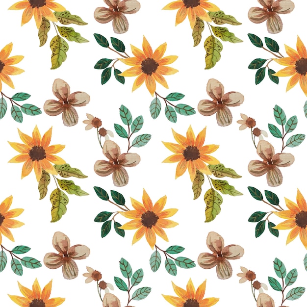 pattern watercolor flower