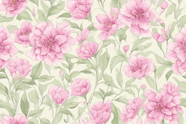 Vector pattern watercolor vector art painting illustration flower pattern textile ornamental ornate